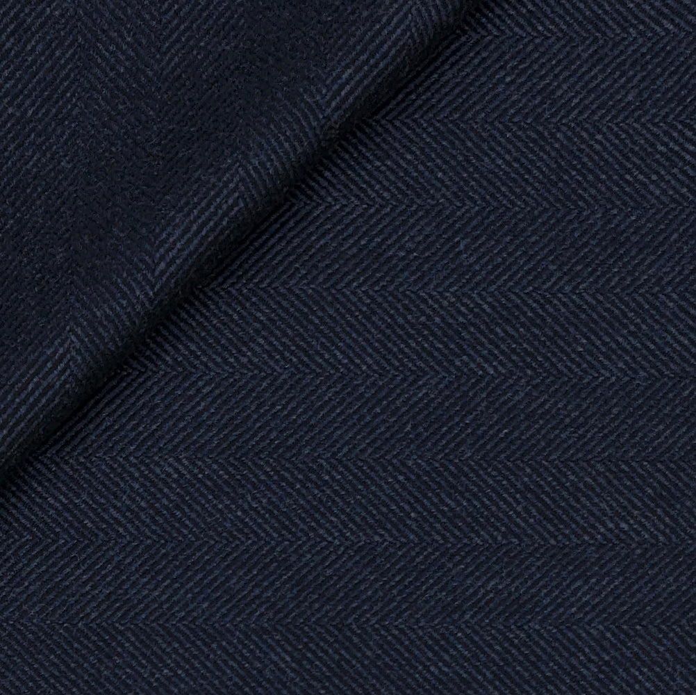 Tweed Blazer Fabric Reid N Taylor Wool Blended Herringbone Colour Dark Blue